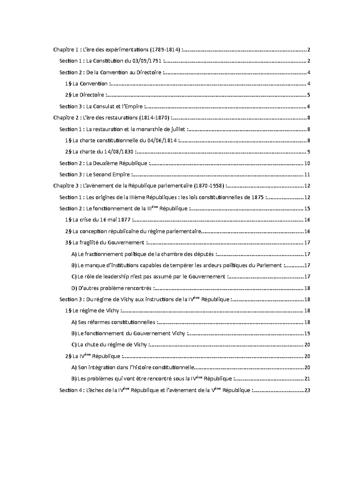 Master Science Economique Et Sociale Nanterre 1 Histoire constitutionnelle 1427737697569590 - Chapitre 1 : L’ère des