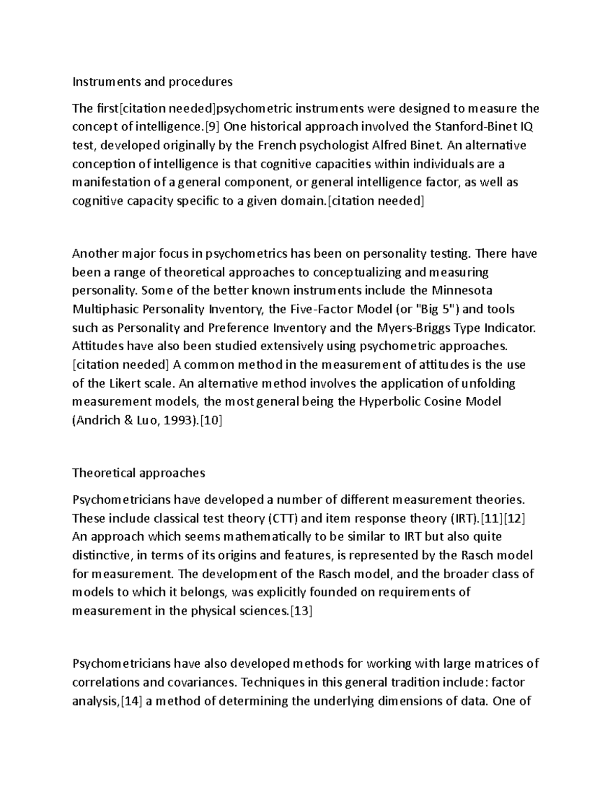 Homework 10 - Instruments and procedures The first[citation needed ...