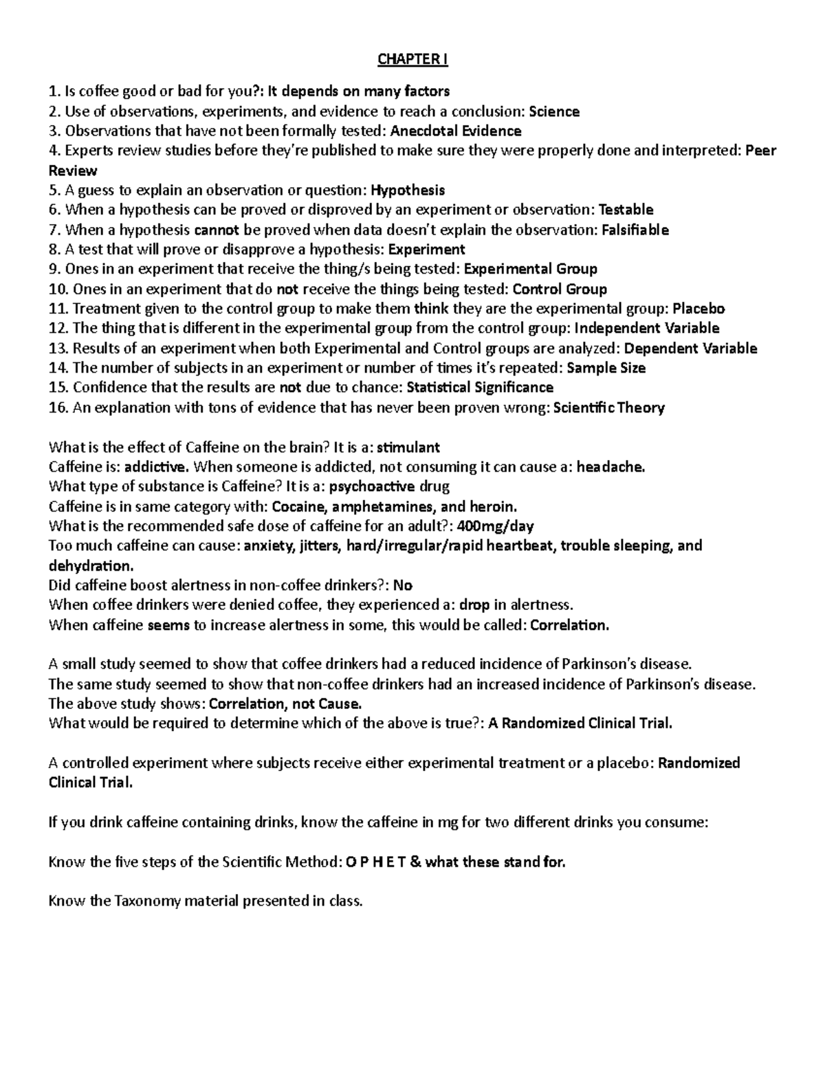 1408 Chapter I film appreciation CHAPTER I Is coffee good or bad