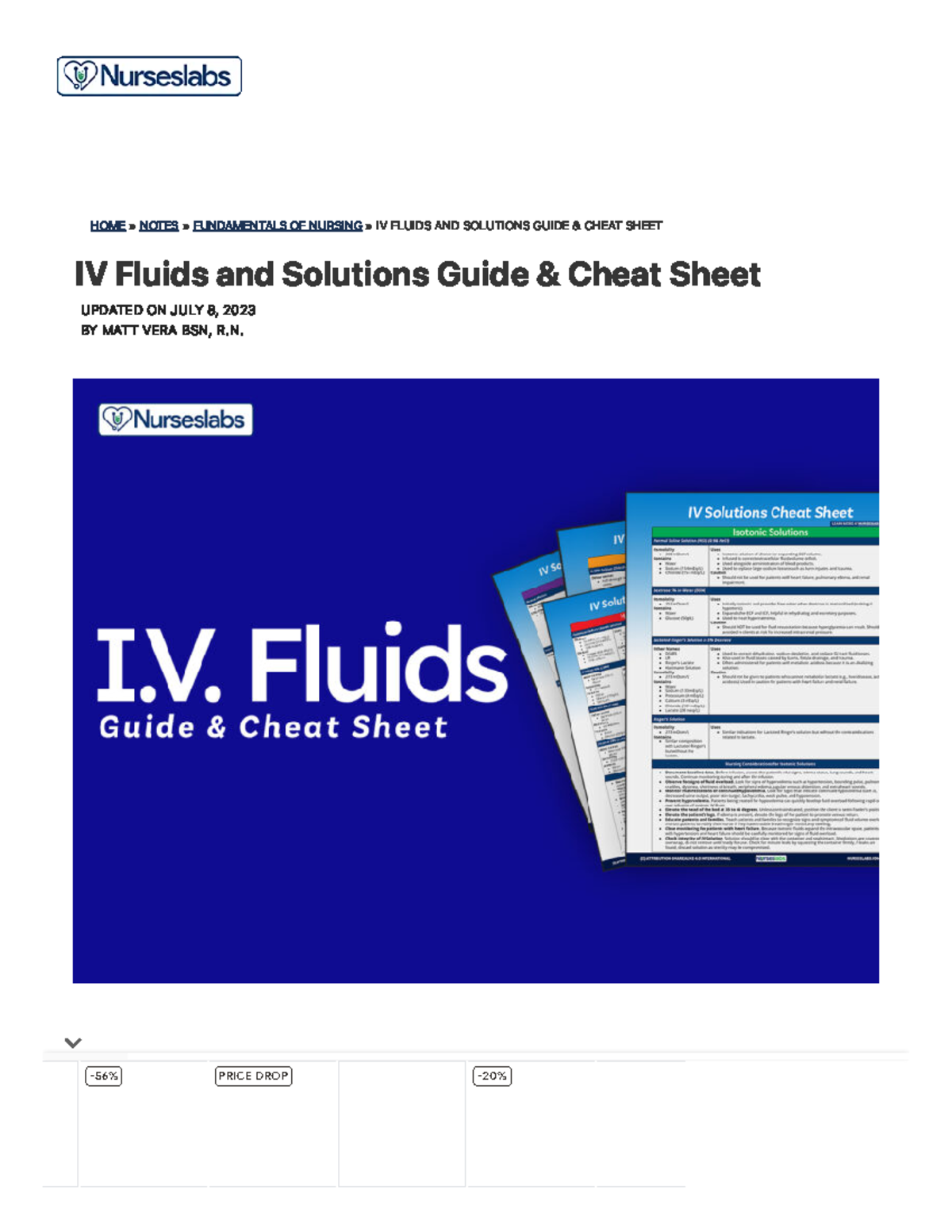 IV Fluids and Solutions Guide & Cheat Sheet (2023 Update) - Nurseslabs ...