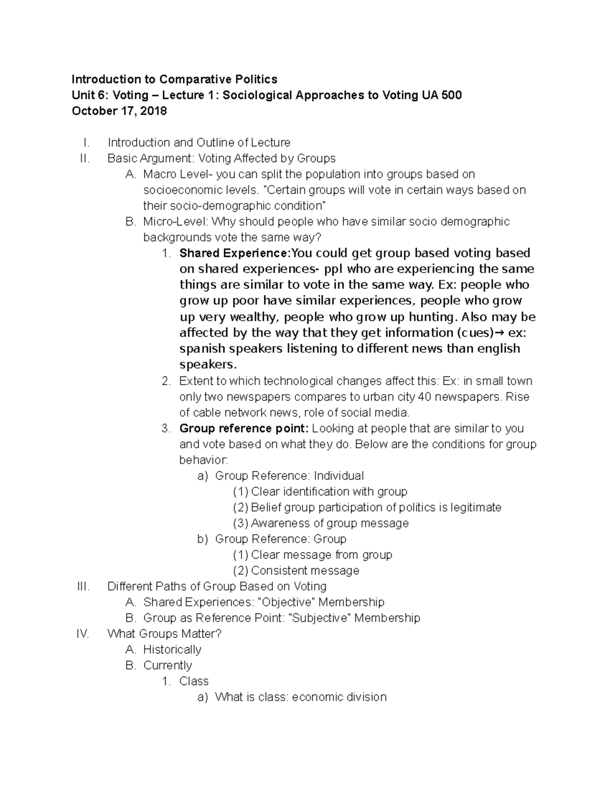 Camparative Politics Unit 6 Lecture 1 - Introduction to Comparative ...