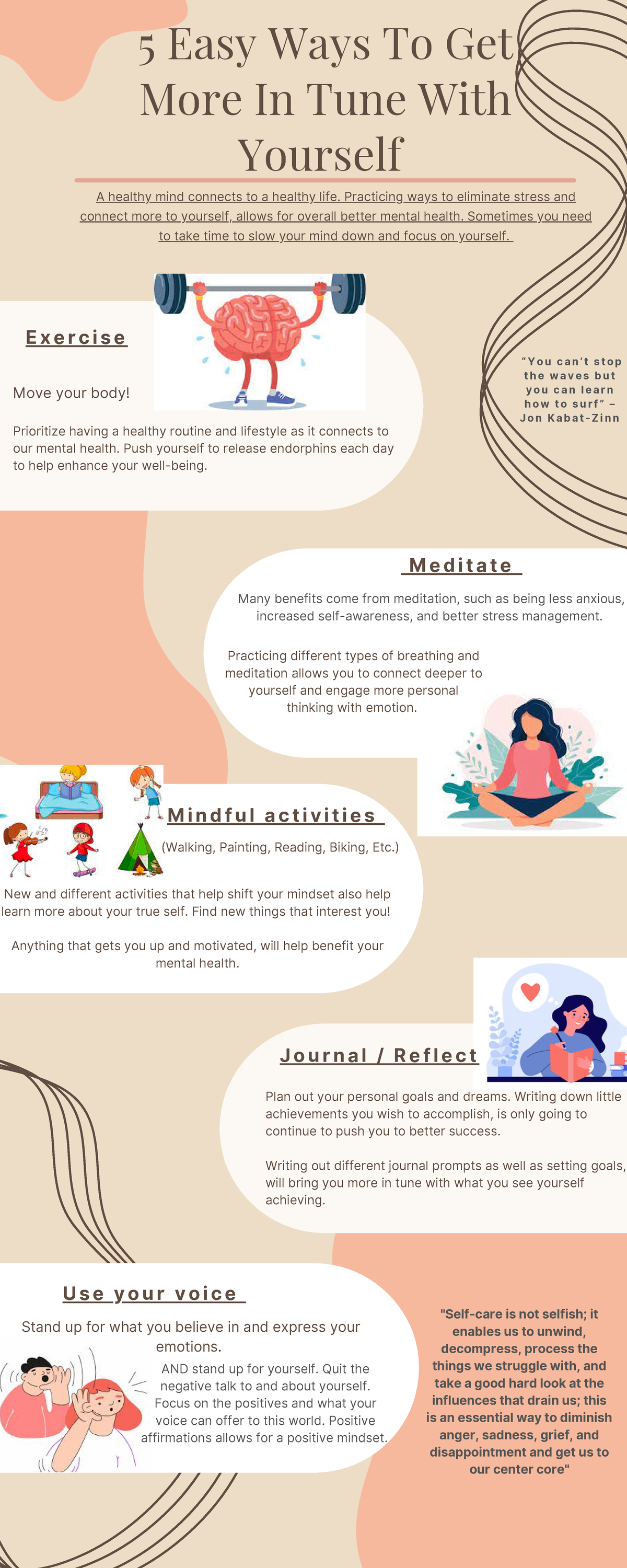Infographic (3) - 5 Easy Ways To Get More In Tune With Yourself A ...