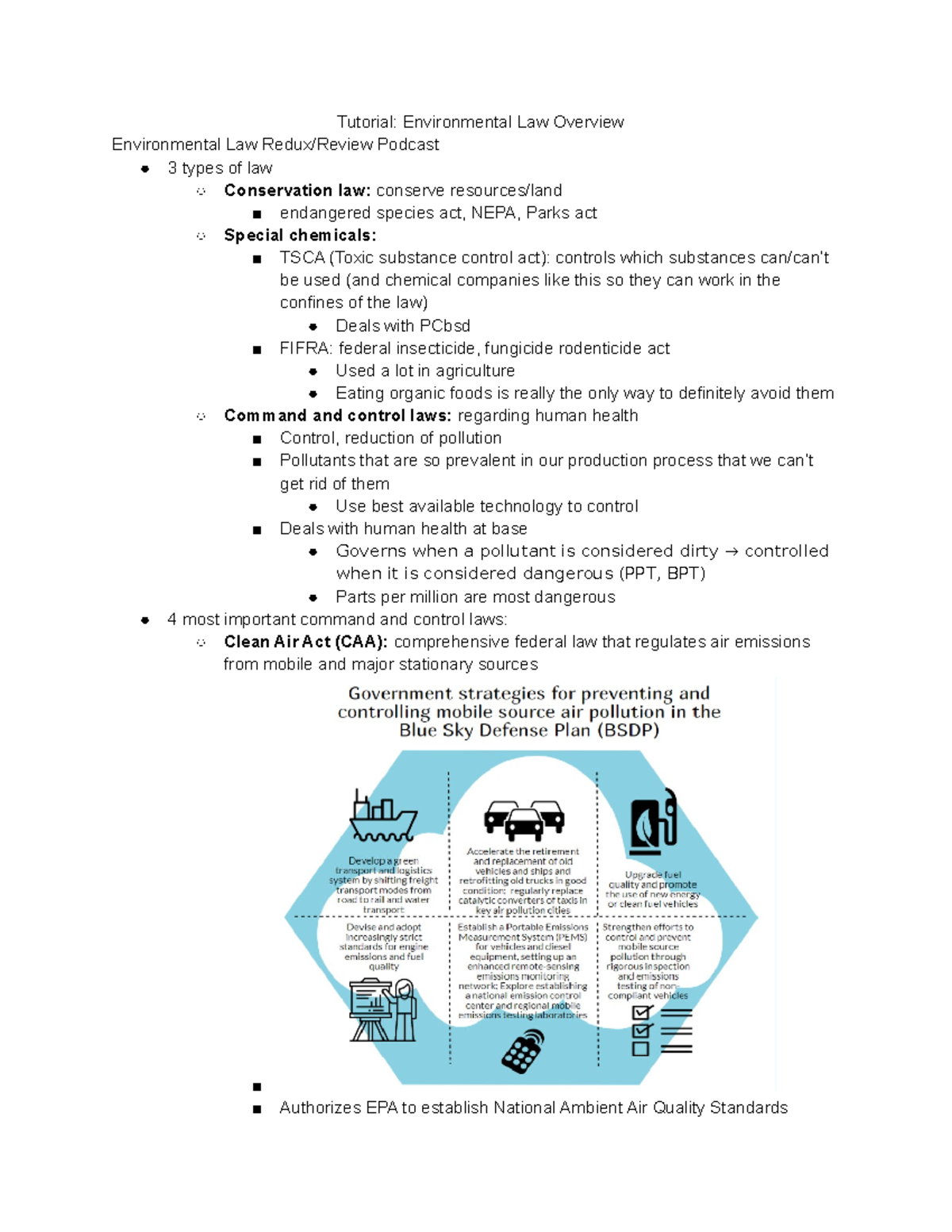 Tutorial Environmental Law Overview - Tutorial: Environmental Law ...