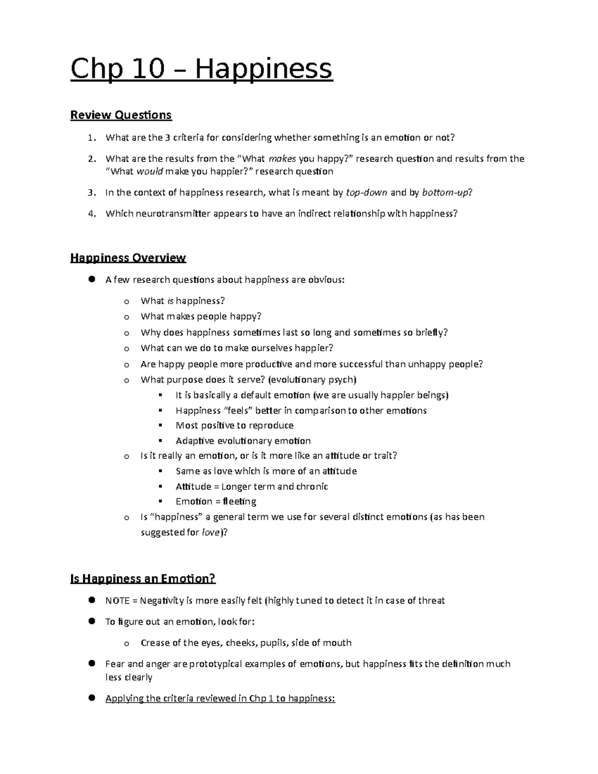 psychology-of-emotion-chp-10-happiness-chp-10-happiness-review