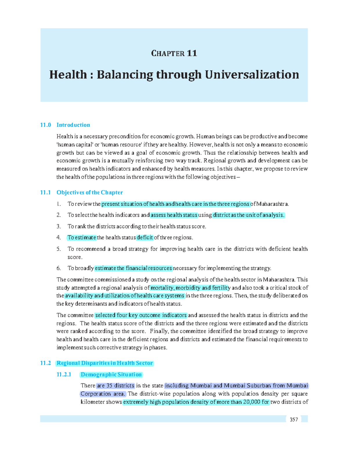 Chapter 11 Health - CHAPTER 11 Health : Balancing through ...