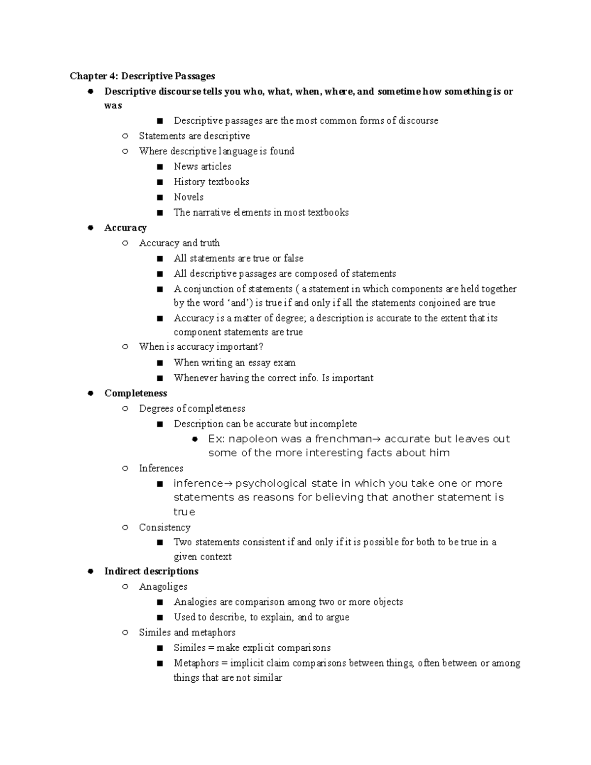 Module 3 Descriptions, Explanations, and Arguments - Chapter 4 ...