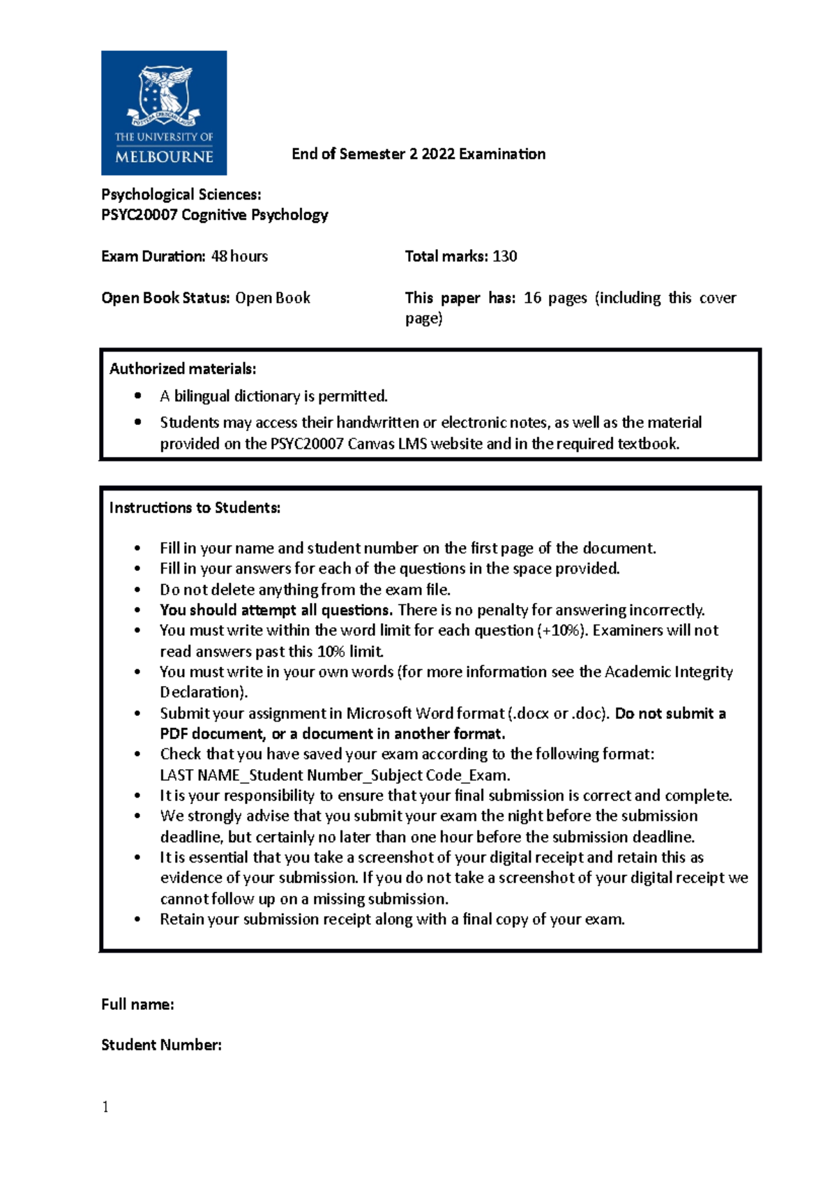 thesis examination system unimelb