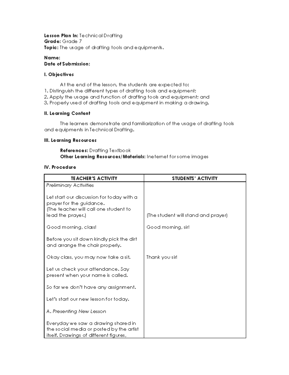 drafting-lp-tools-and-equipments-lesson-plan-in-technical-drafting