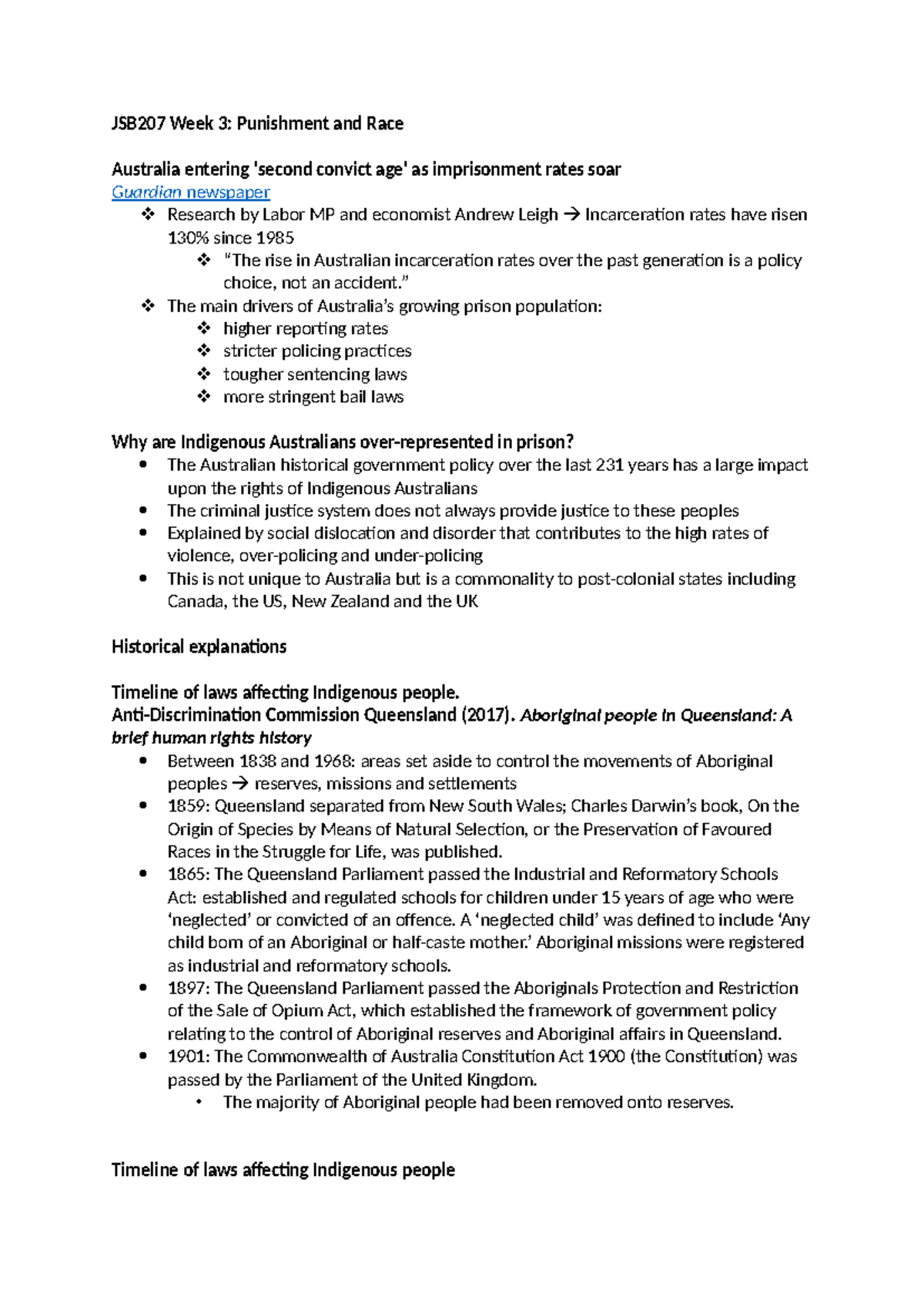 JSB207 Week 3 punishment and race - JSB207 Week 3: Punishment and Race ...