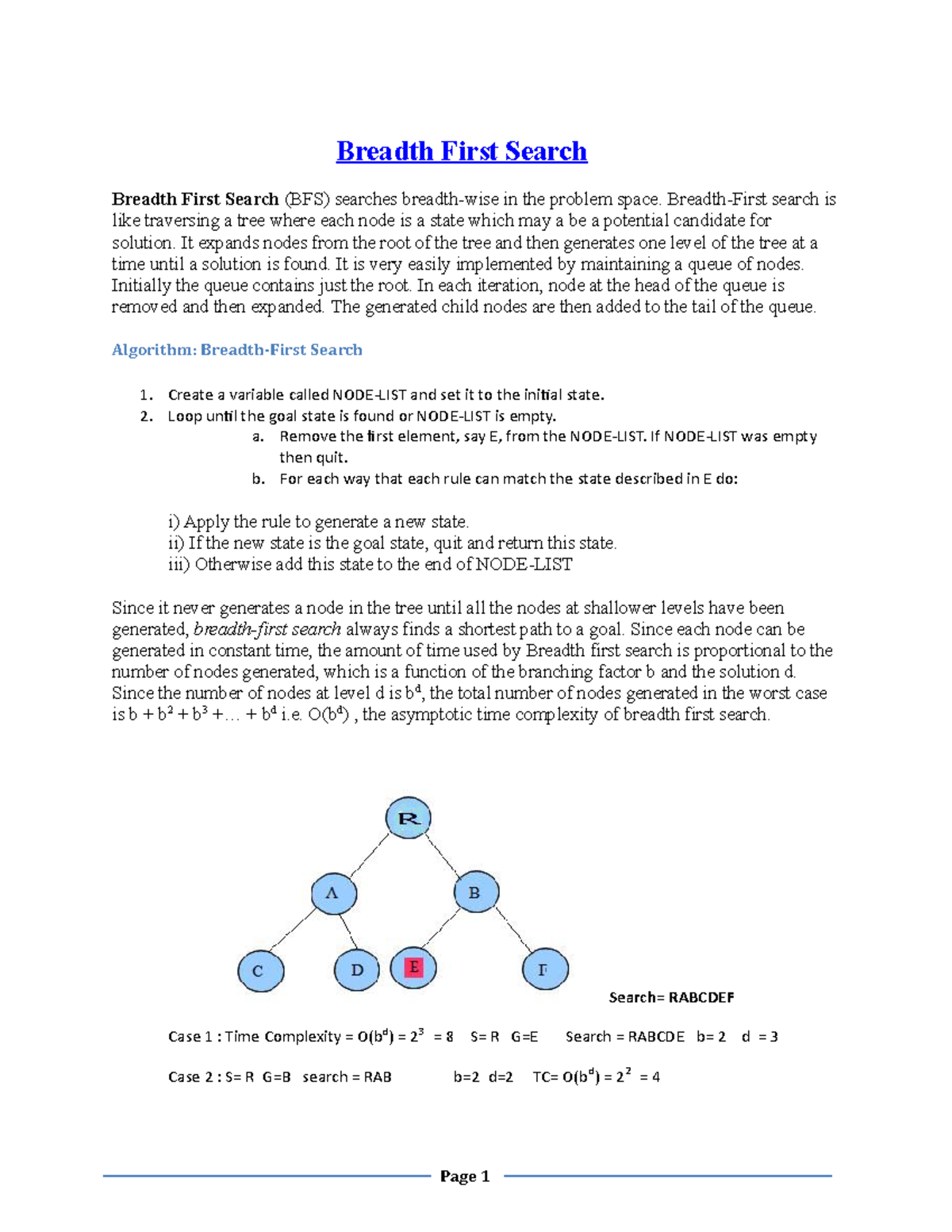Unit2 - sdsad - Breadth First Search Breadth First Search (BFS ...