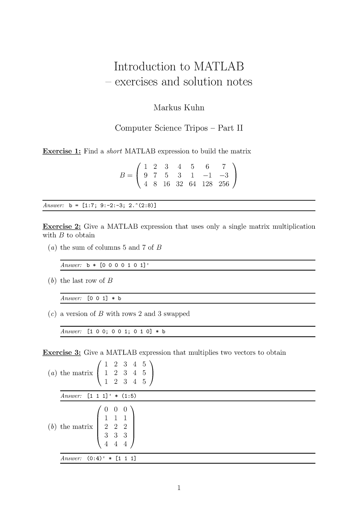 matlab-answers-introduction-to-matlab-exercises-and-solution-notes