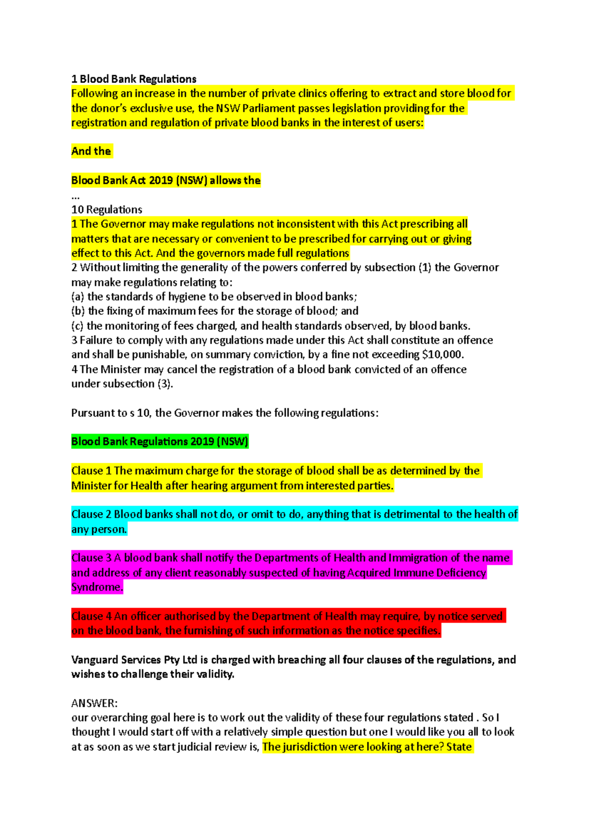 Blood Bank Regulations 1 Blood Bank Regulations Following an increase