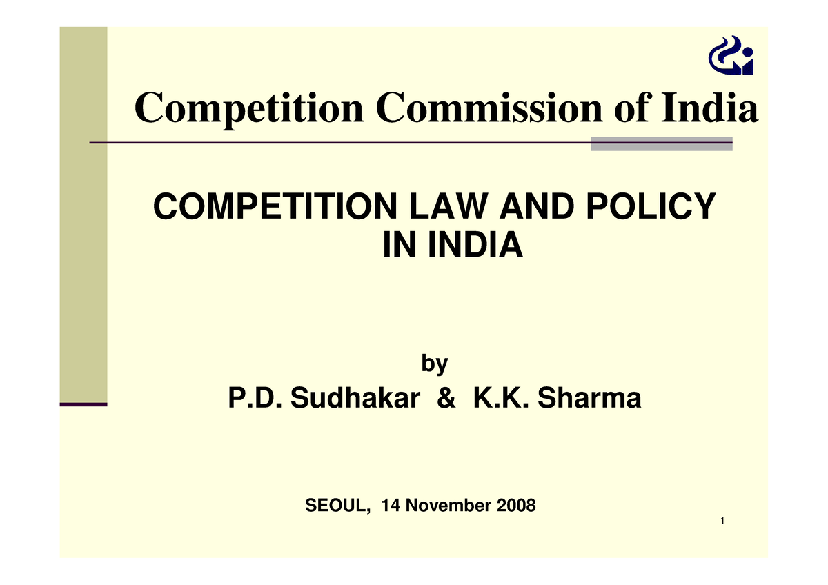 Competition Law Overview PPT - Corporate Law - IPU - Studocu