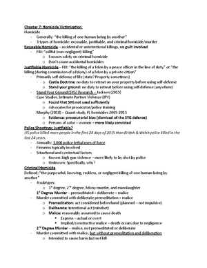 CJ 6 - Victimology Fill In The Blank Lecture Notes - *Theorists: Hans ...