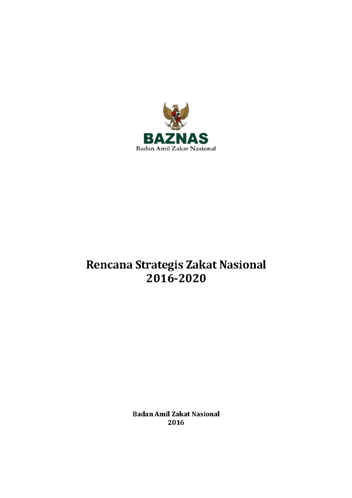 Rencana Strategis Zakat - Badan Amil Zakat Nasional Rencana Strategis ...