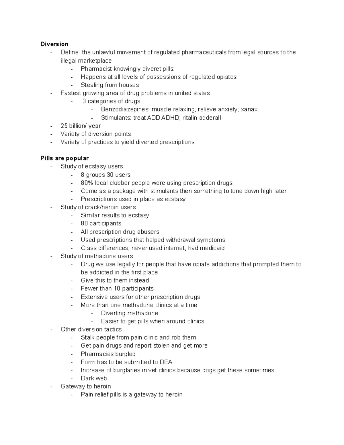 3.2 Prescription Pill Diversion - Diversion - Define: The Unlawful ...