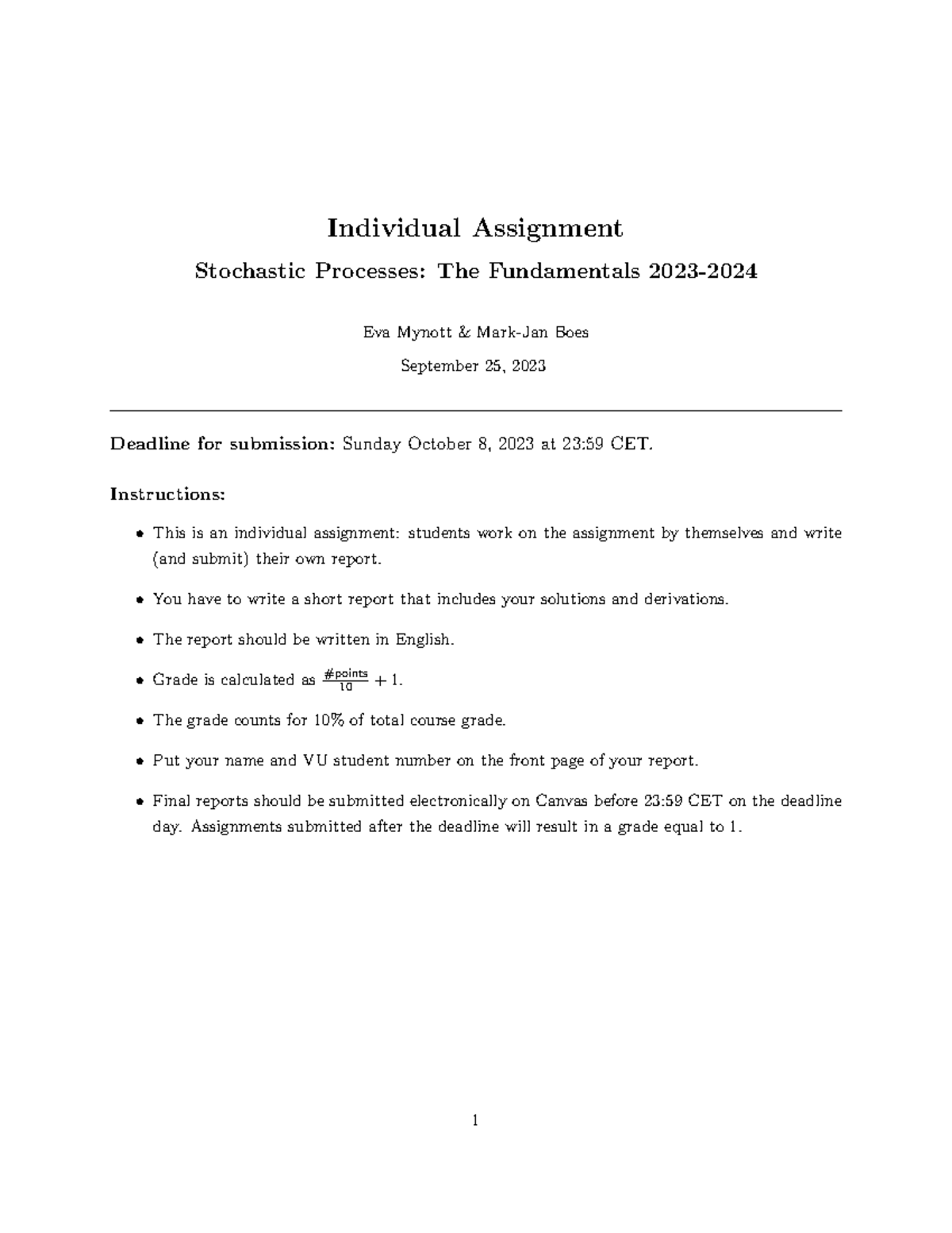 2324 - Individual Assignment - Solutions - Individual Assignment ...