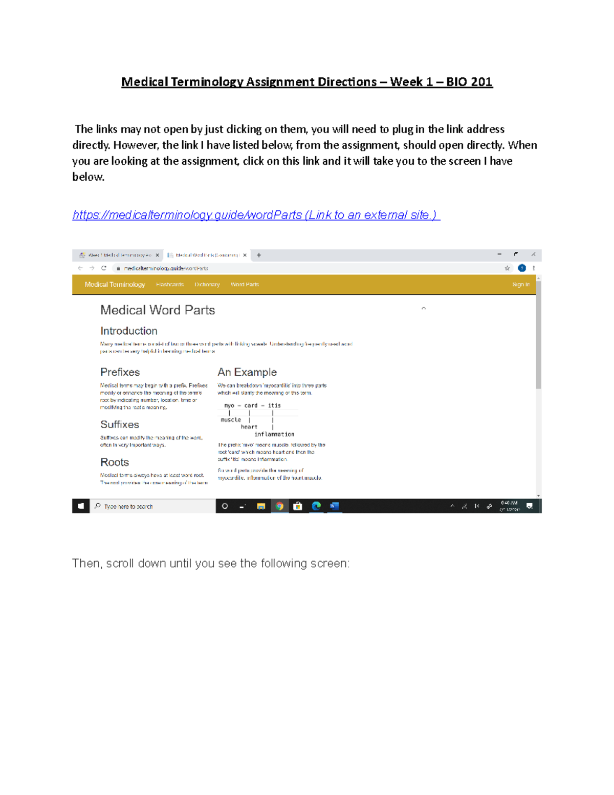 med-term-word-break-down-directions-week-1-bio-201-medical