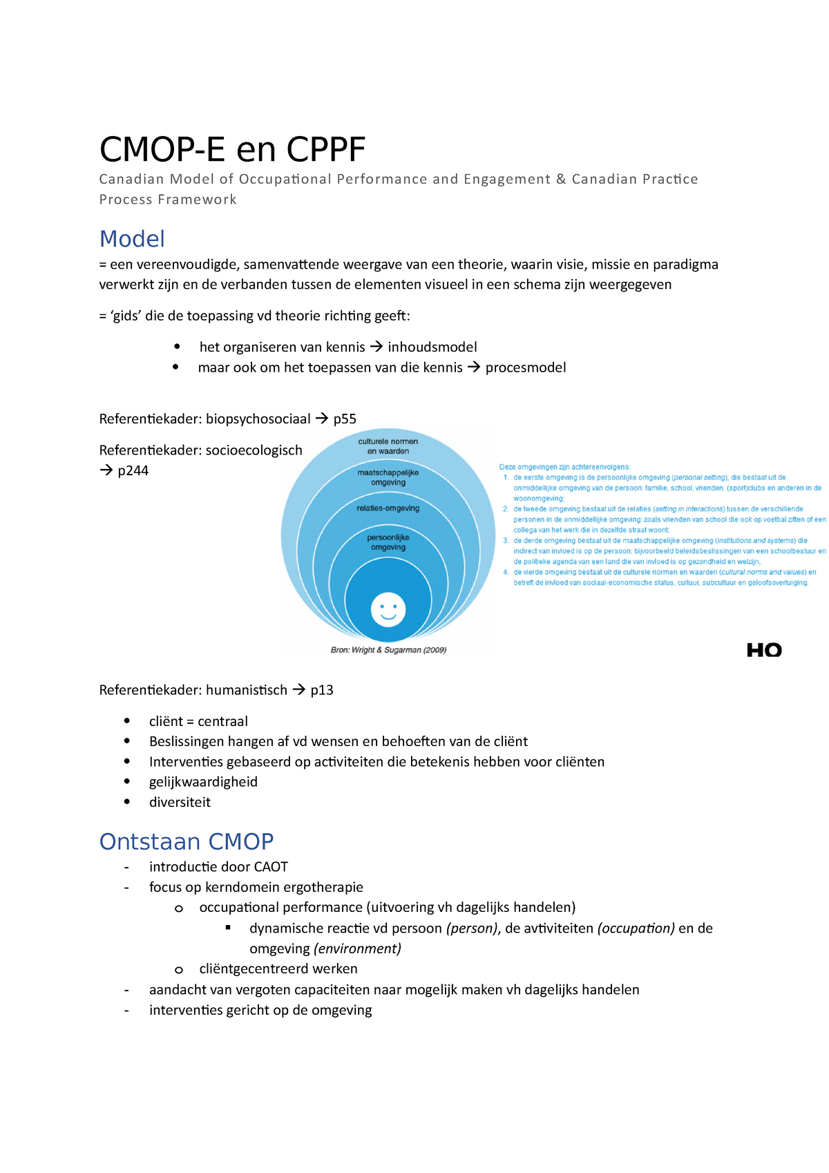 CMOP-E SCHEMA - Professioneel redeneren - Stuvia US