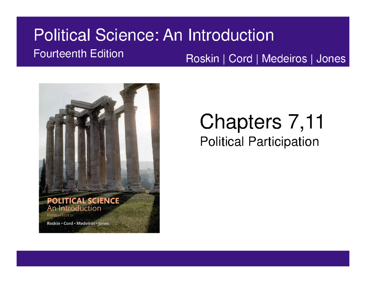 Roskin ch07-11 - Lecture notes 6 - Political Science: An Introduction