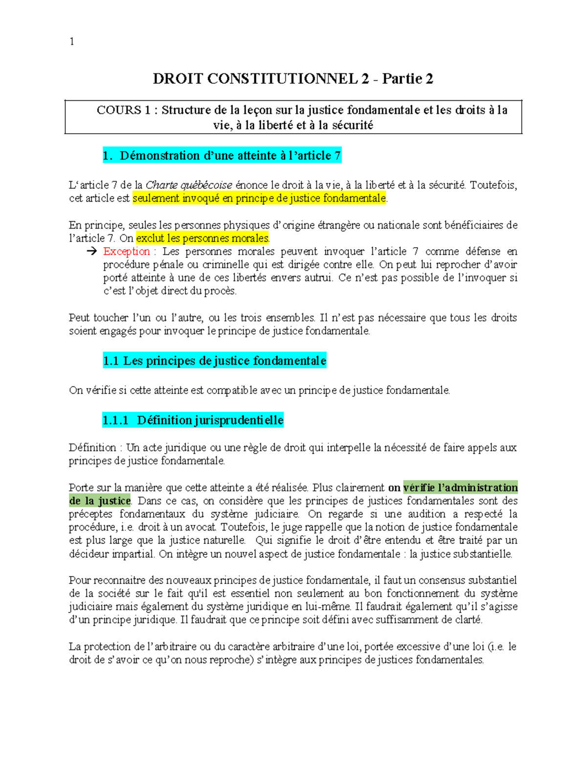 Consti 2 - après intra - DROIT CONSTITUTIONNEL 2 - Partie 2 COURS 1 ...