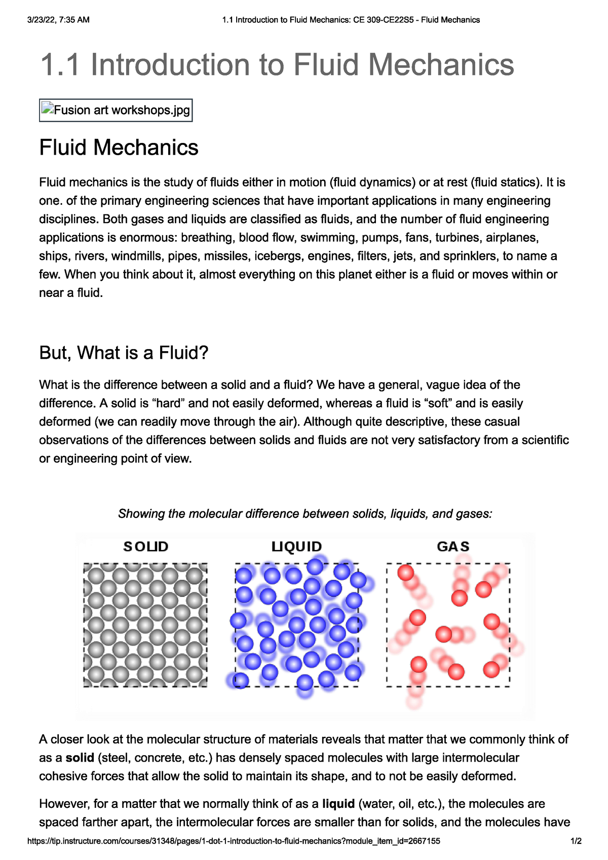 Module 1 AND 2 Fluid Mechanics - TIP - Studocu