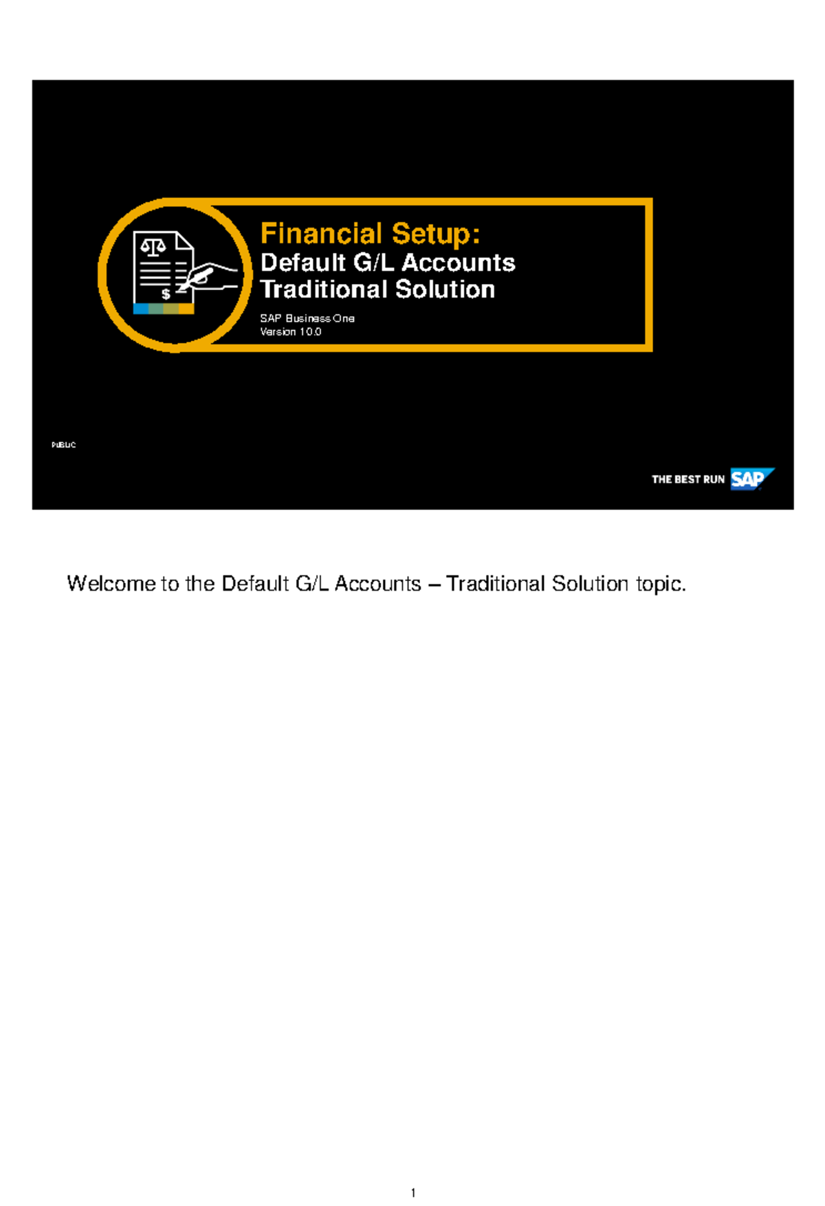 10 Fin Setup 22 Default GLAcc Traditional - PUBLIC Financial Setup ...