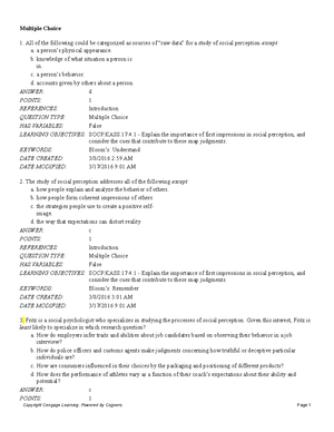 Chapter 3 Test Banks - test bank - Multiple Choice The “ABCs of the ...