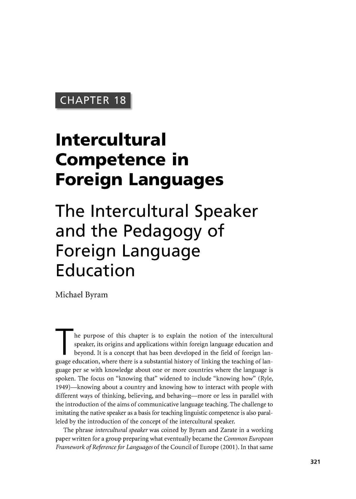 Byram, M. (2009 ). Intercultural Competence In Foreign Languages Sage ...