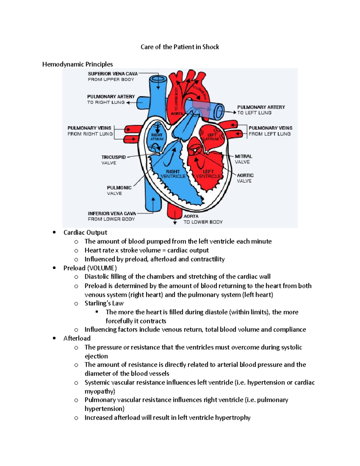 Adult Health III Exam 2 Study Guide - Care of the Patient in Shock ...