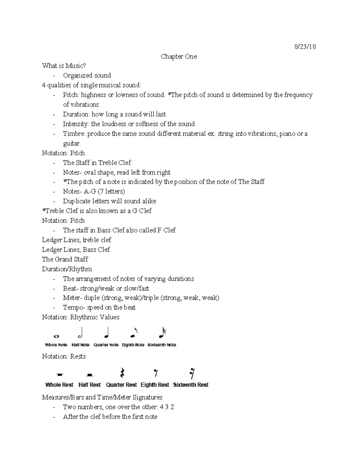 MUL Lecture Notes Chapter One What is Music? Organized sound 4