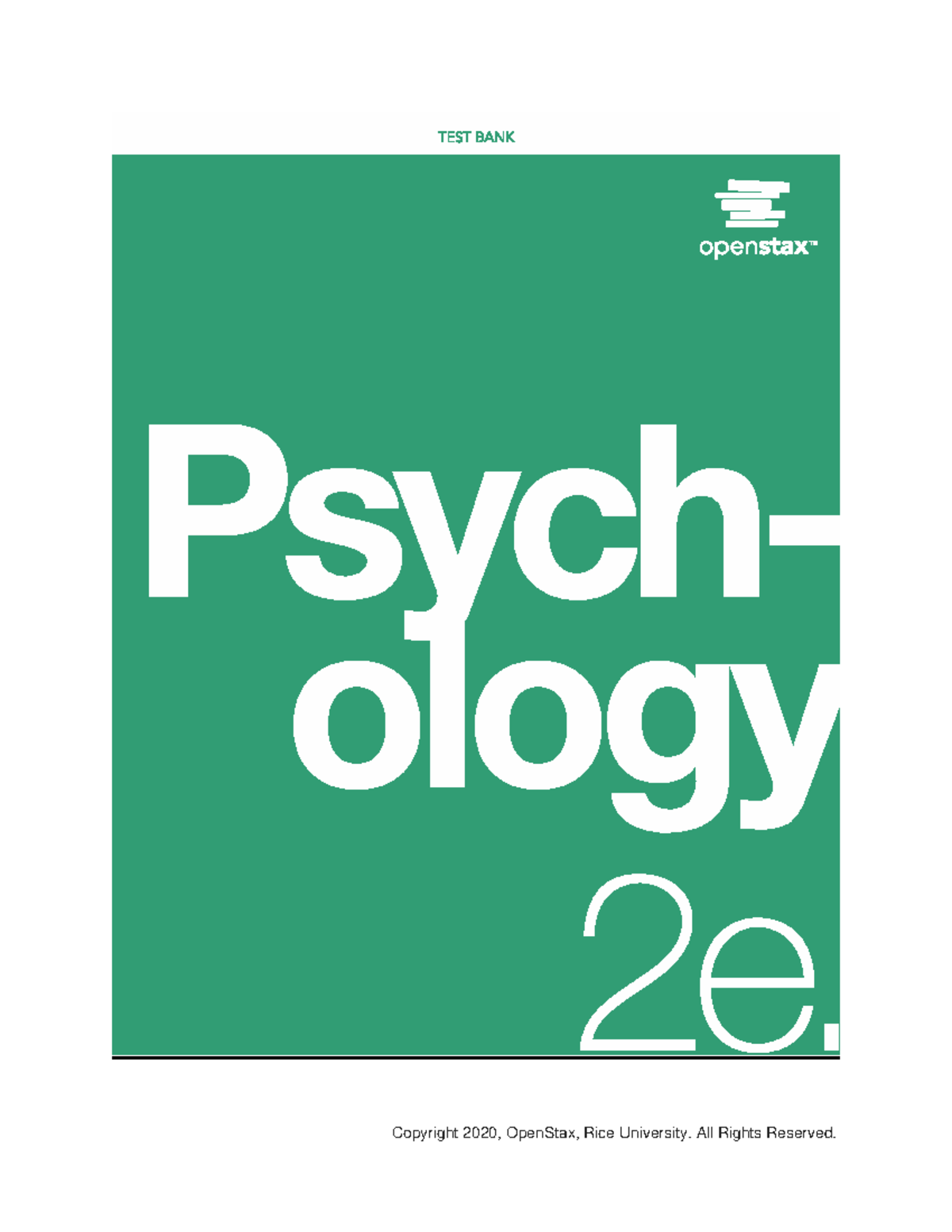 Chapter 1 Introduction To Psychology - OpenStax Psychology 2e Test Bank ...