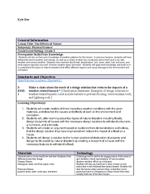 Elementary Science Methods Lesson Plan - 5E Lesson Plan Template ...