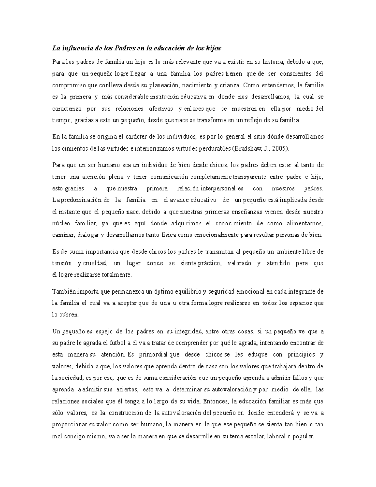 La influencia de los padres en la educación de los hijos - Como ...
