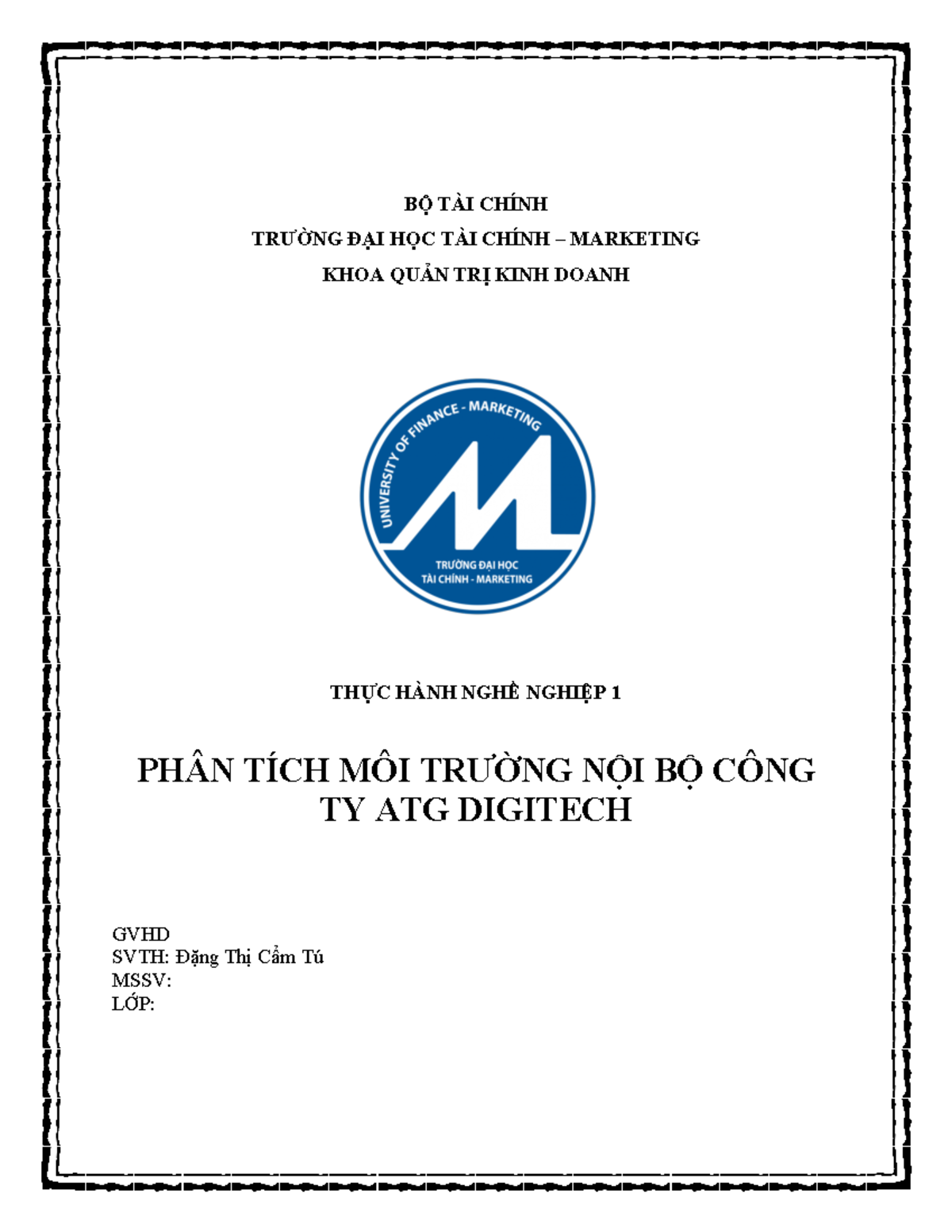 1227 - Đặng Thị Cẩm Tú - ĐCCT + Chương 1 + Chương 2 - BỘ TÀI CHÍNH ...