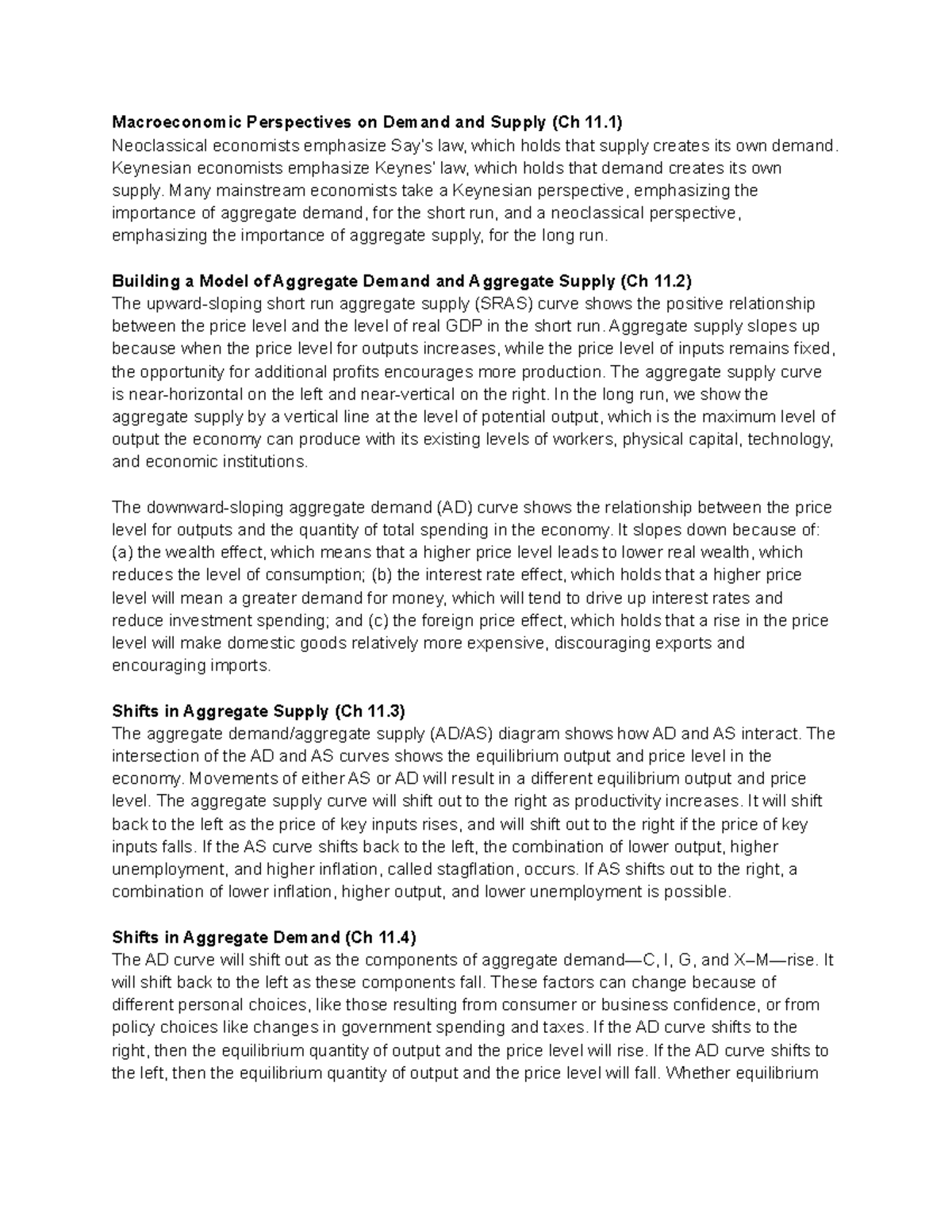 Macroeconomics Unit 5 Key Concepts And Summary - Macroeconomic ...