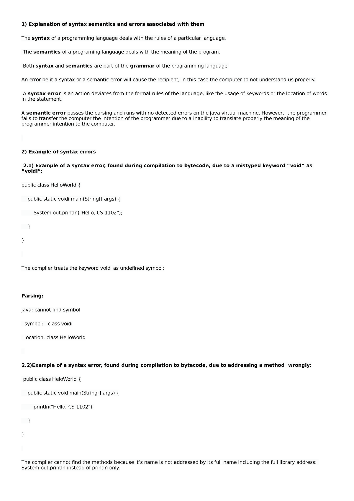 CS1102 - Programming 1- Unit1- Discussion Assignment - CS1102 ...