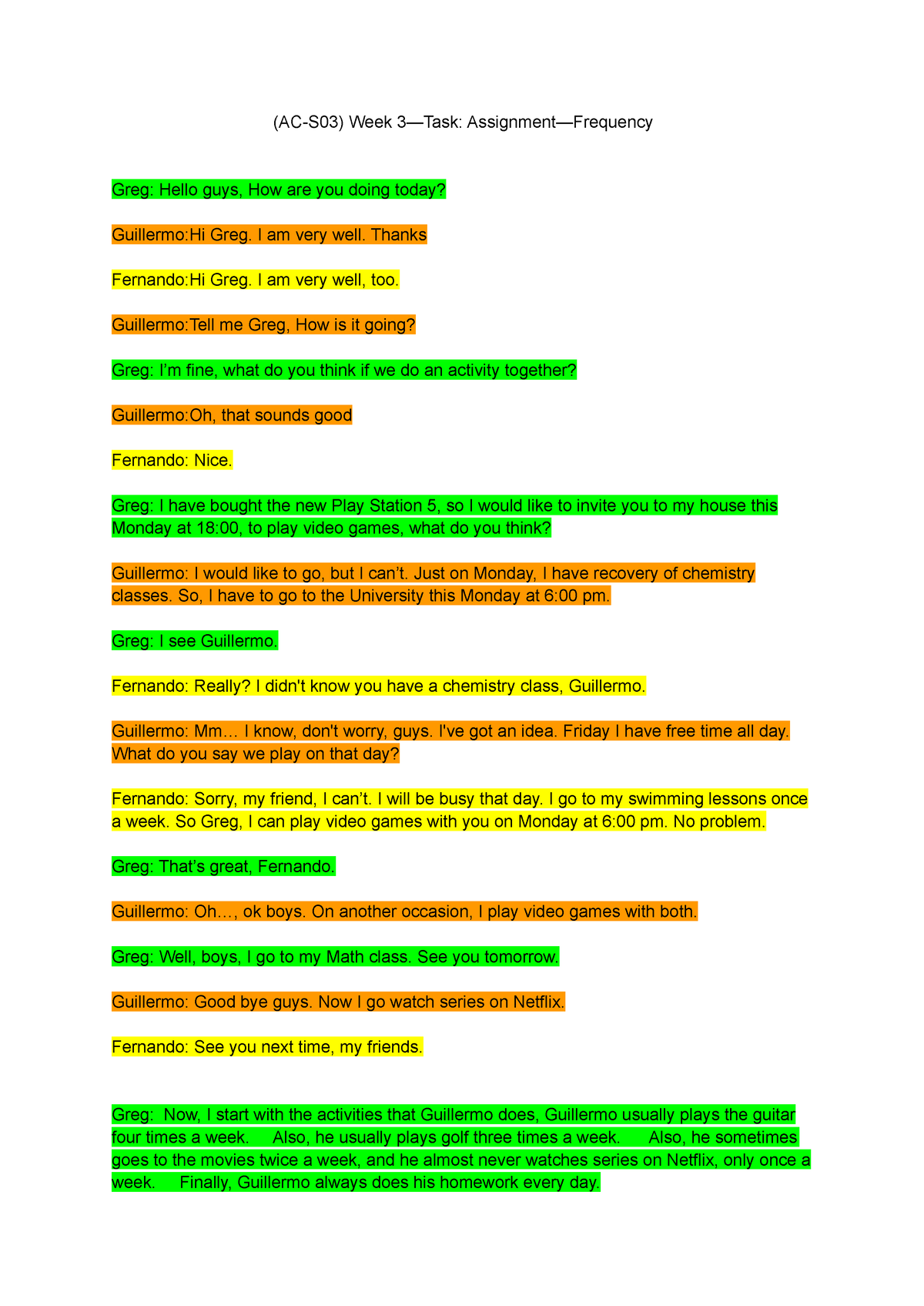 task assignment frequency