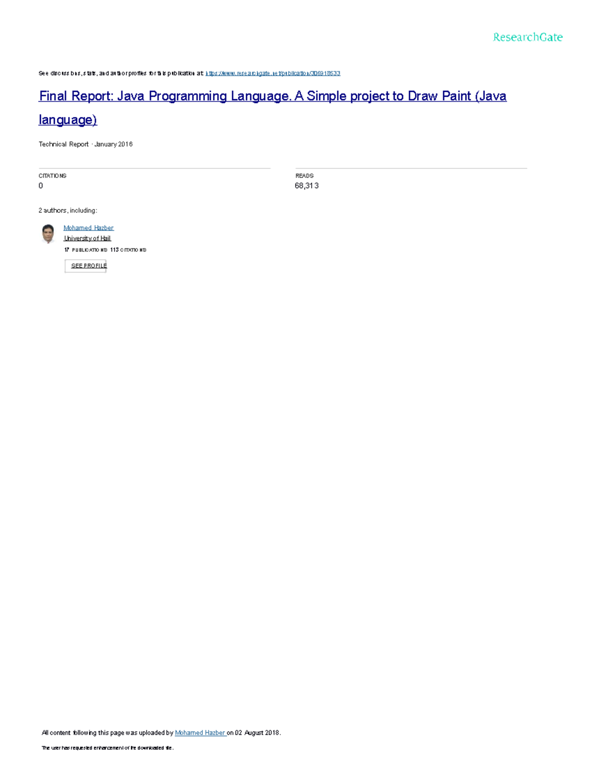 Final Reporton Javapainter Project - See discussions, stats, and author ...