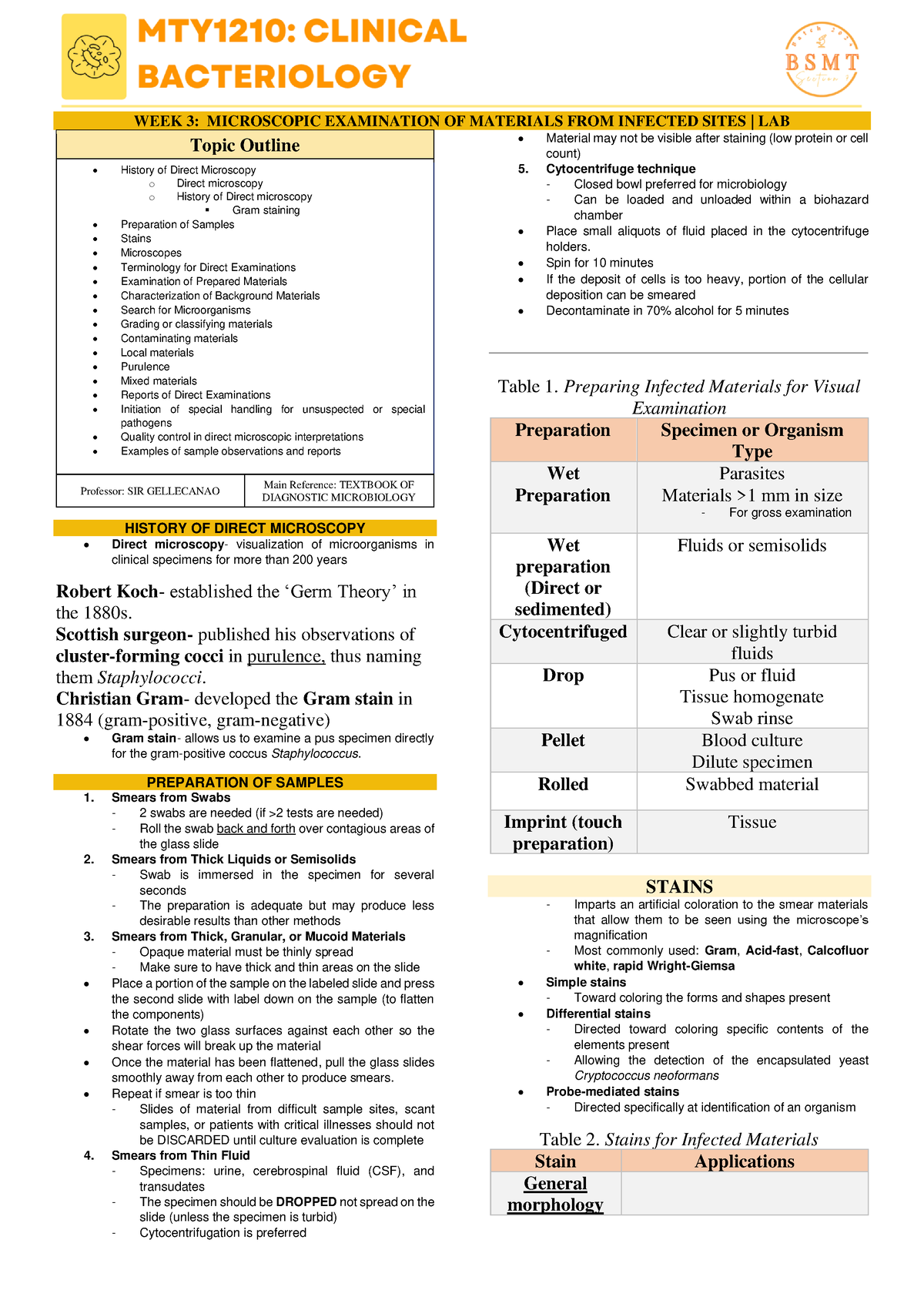 Week03-Microscopic Examination Of Materials-From Infected Sites - WEEK ...