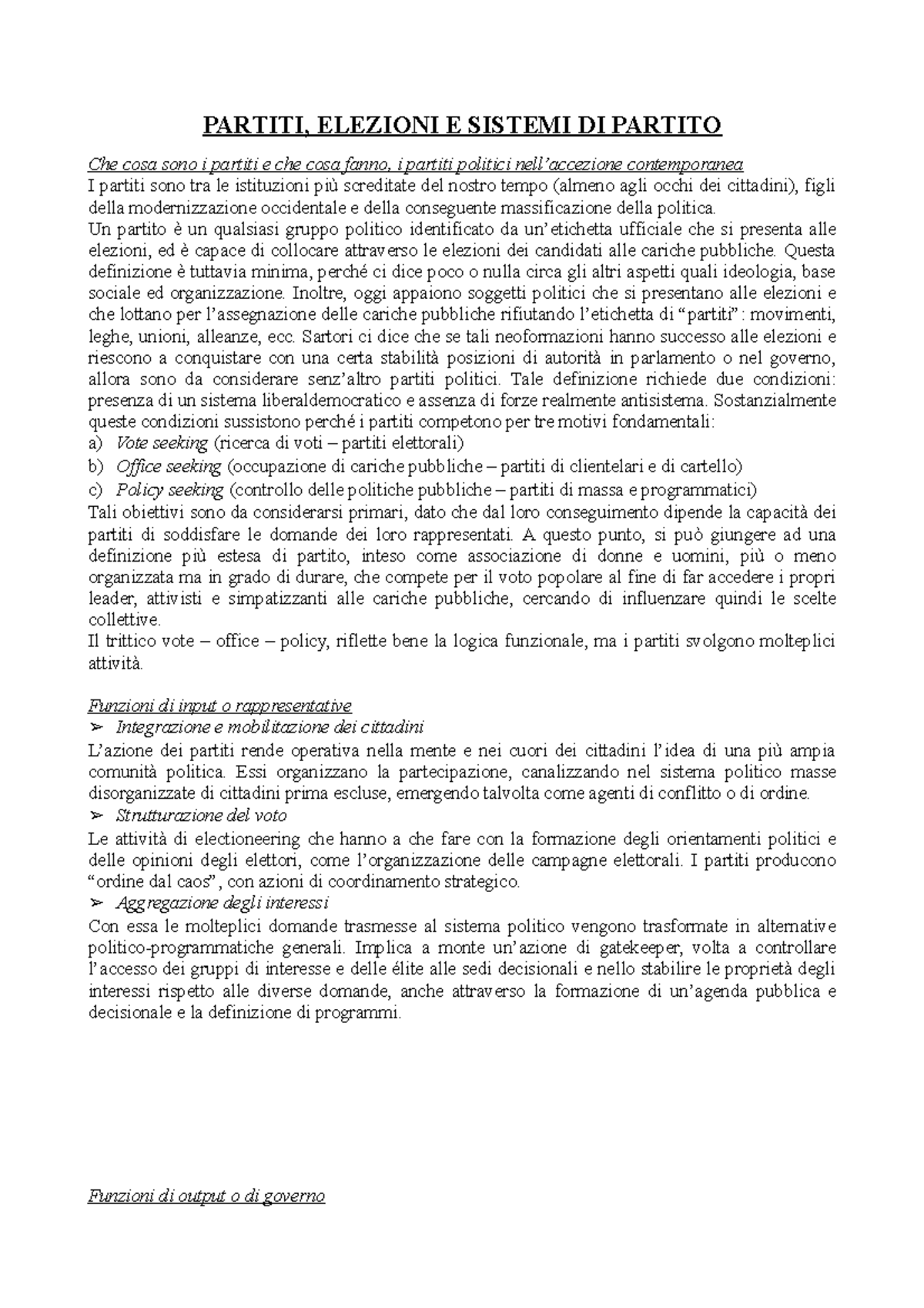 05.Partiti, Elezioni E Sistemi Di Partito - PARTITI, ELEZIONI E SISTEMI ...