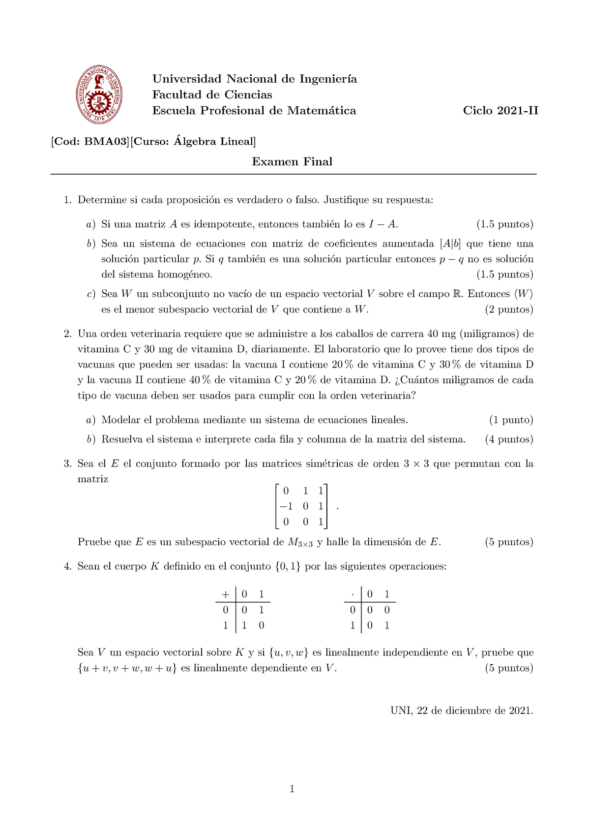 EF-BMA03-2021 - Examen Final Del Curso - Universidad Nacional De ...