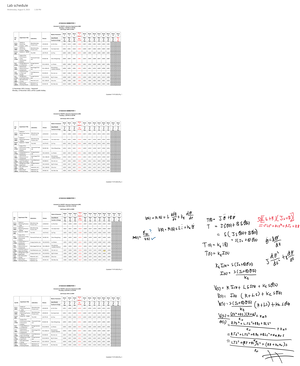 MA2071 Lab Schedule AY2024-25 S1 - Week of Semester Week 2 Week 3 Week ...