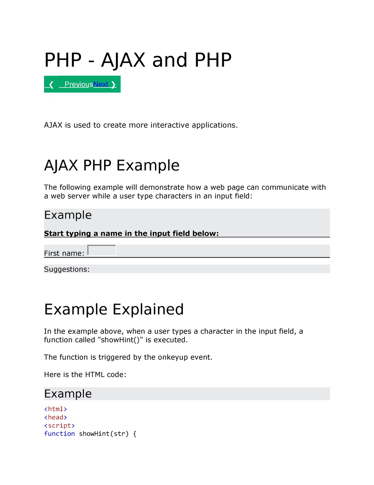 AJAX PHP MPB - USEFUL - PHP - AJAX And PHP Previous Next AJAX Is Used ...