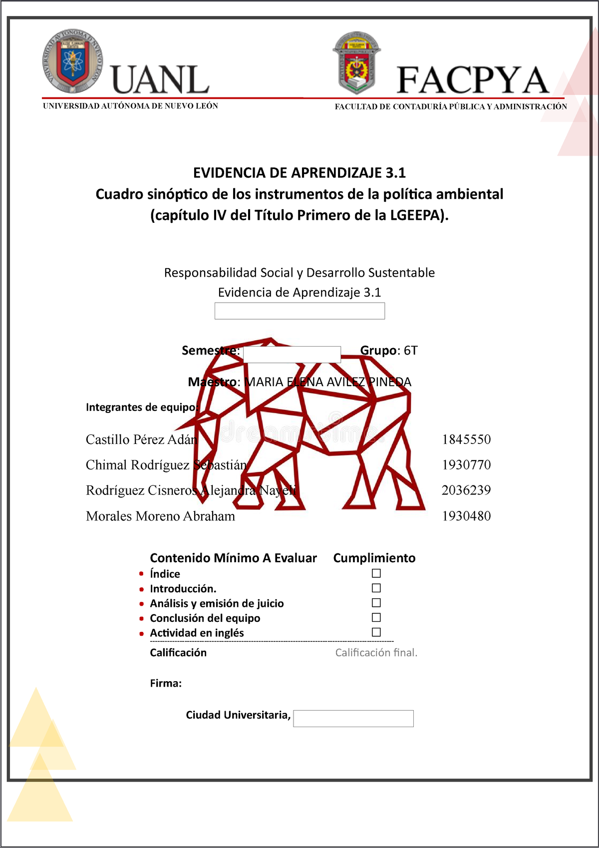 Ev Cuadro Sin Ptico De Los Instrumentos De La Pol Tica Ambiental