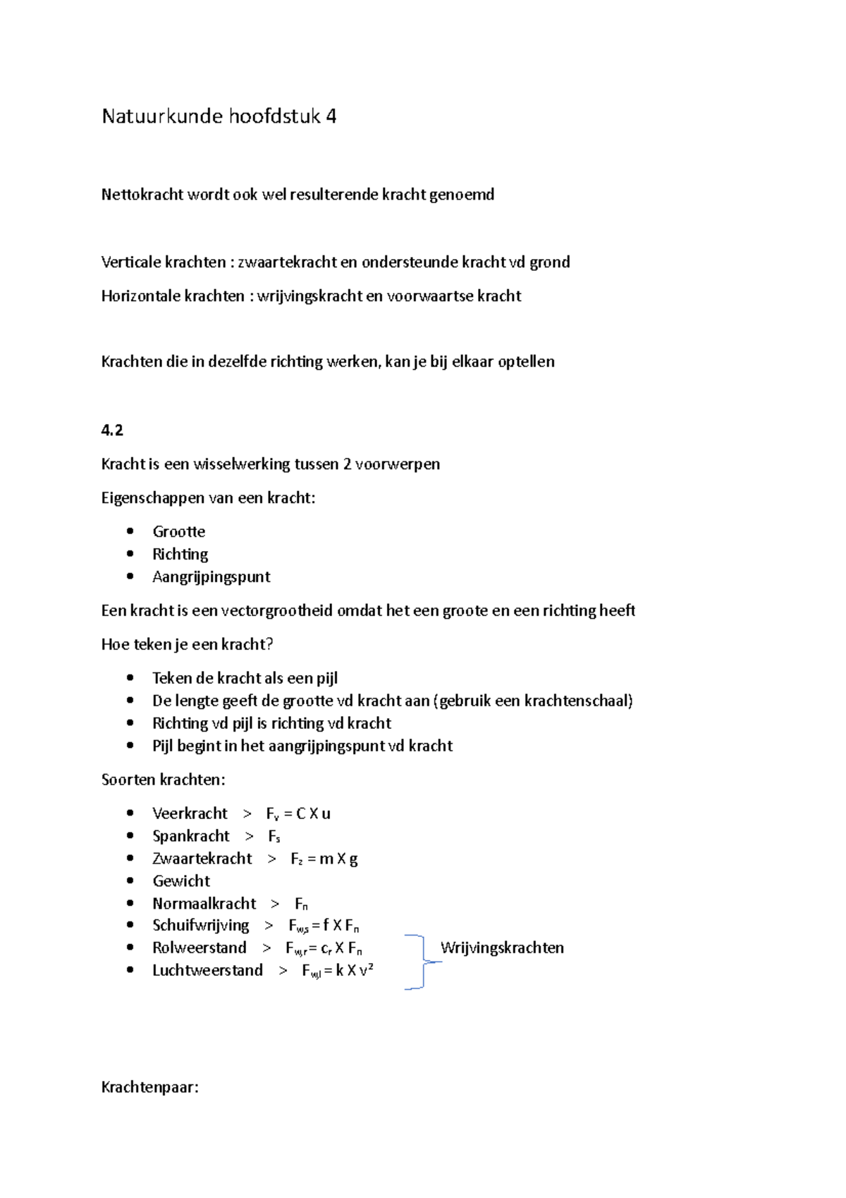 Natuurkunde Hoofdstuk 4 - Studeersnel