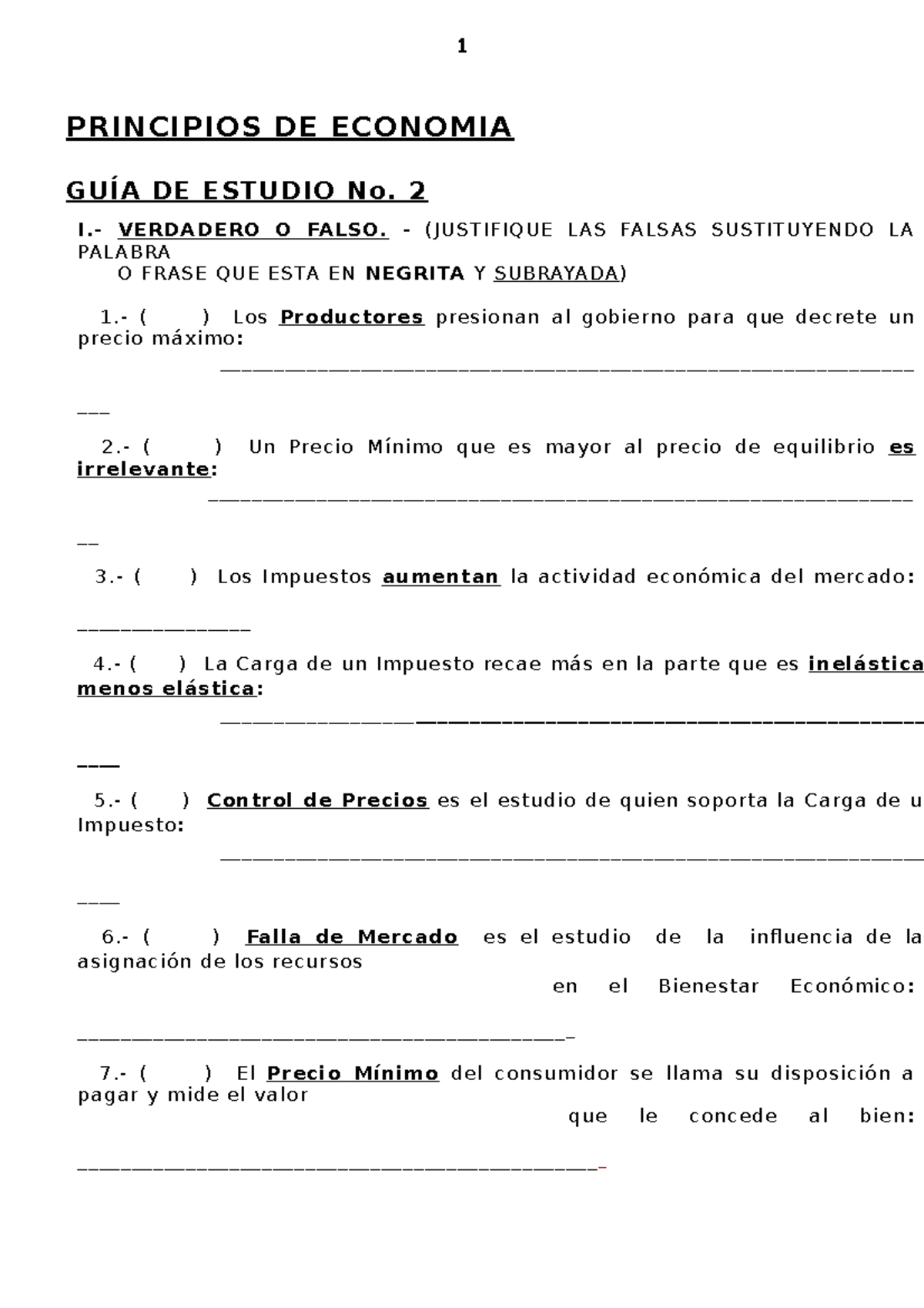 GUIA De Estudio 2do Parcial PE, 1er PAC 2022 - PRINCIPIOS DE ECONOMIA ...