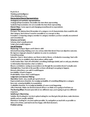 Exam 4 Review Sheet - FA22 PSY 201 Sections 1 & 2 Exam 4 Review Sheet ...
