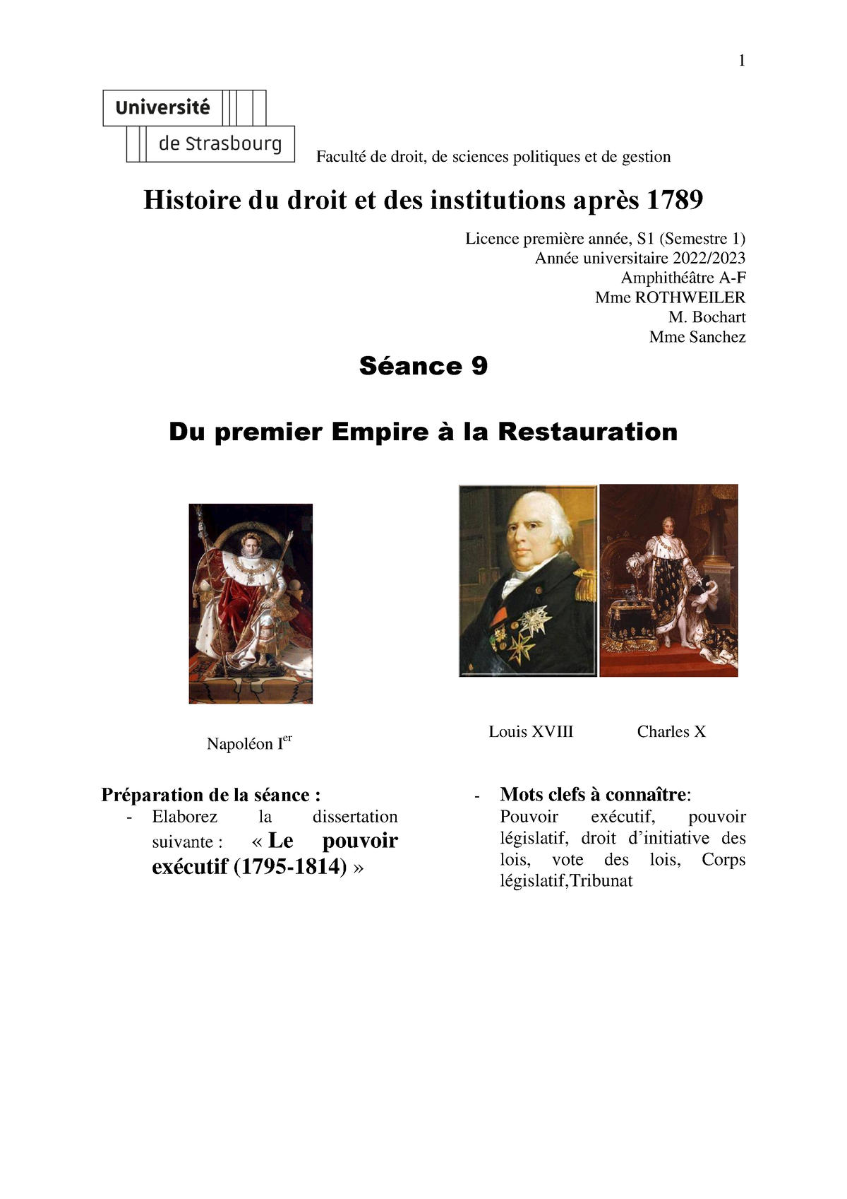 TD Historie 9 - Histoire Du Droit En Licence 1-TD 9 - Faculté De Droit ...