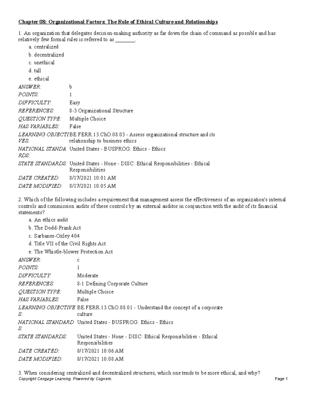 Chapter 08 Organizational Factors The Role Of Ethical Culture And ...